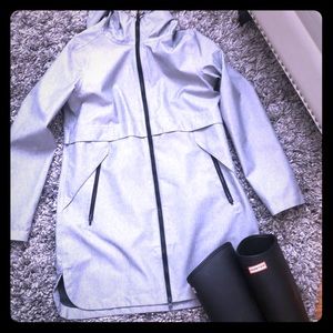 Gray rain jacket